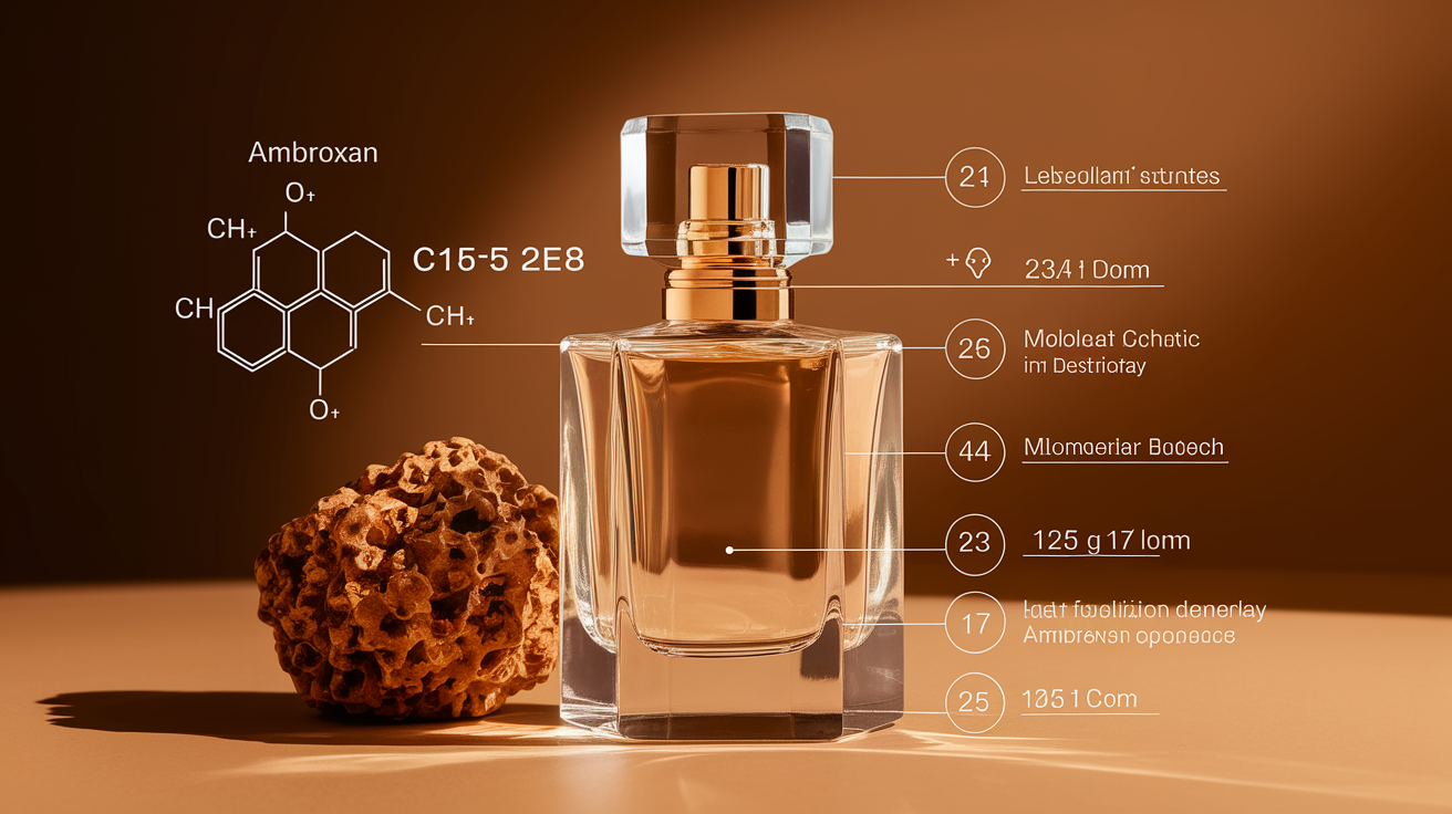 Ambroxan molecule structure showing exceptional longevity properties